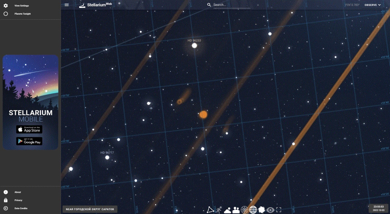 Stellarium web